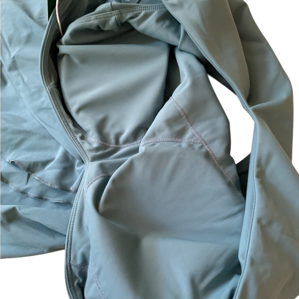 HALARA Breezeful Ruffled Stone Blue High Low Dress With Open Back Teal - Picture 3 of 10